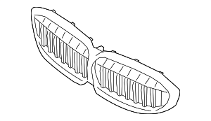 Genuine BMW PRE-LCI M340i Diamond Kidney Grille - Shadow Line