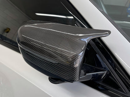 F80 Style Gloss Black Mirror Caps – Elevate Your G20's Street Presense
