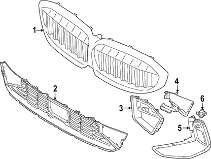 Genuine BMW LCI M340i Single Slat Kidney Grille - Shadow Line