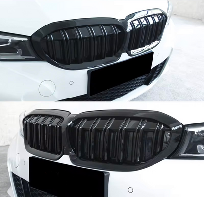 PRE-LCI BMW G20 M340i Shadow Line Dual-Slat Grille - High Quality Aftermarket